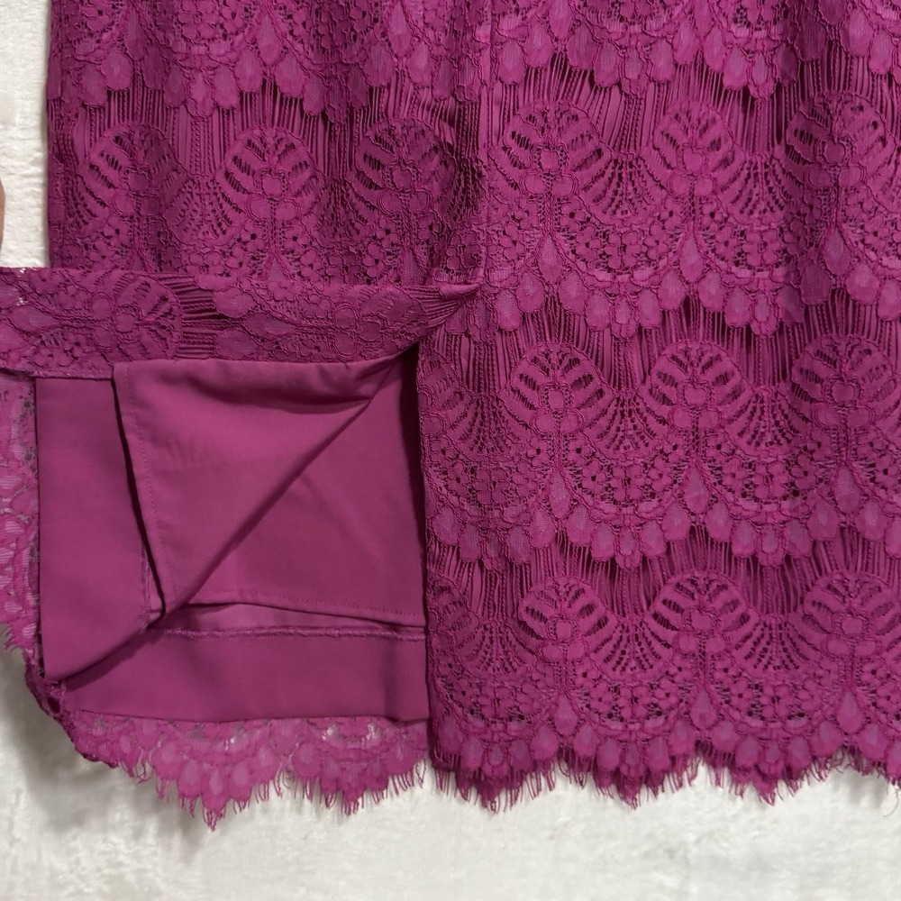 NWT Antonio Melani Lace Sheath Dress Size 4 Fuchsia Party Wedding Guest Resort - Picture 15 of 16
